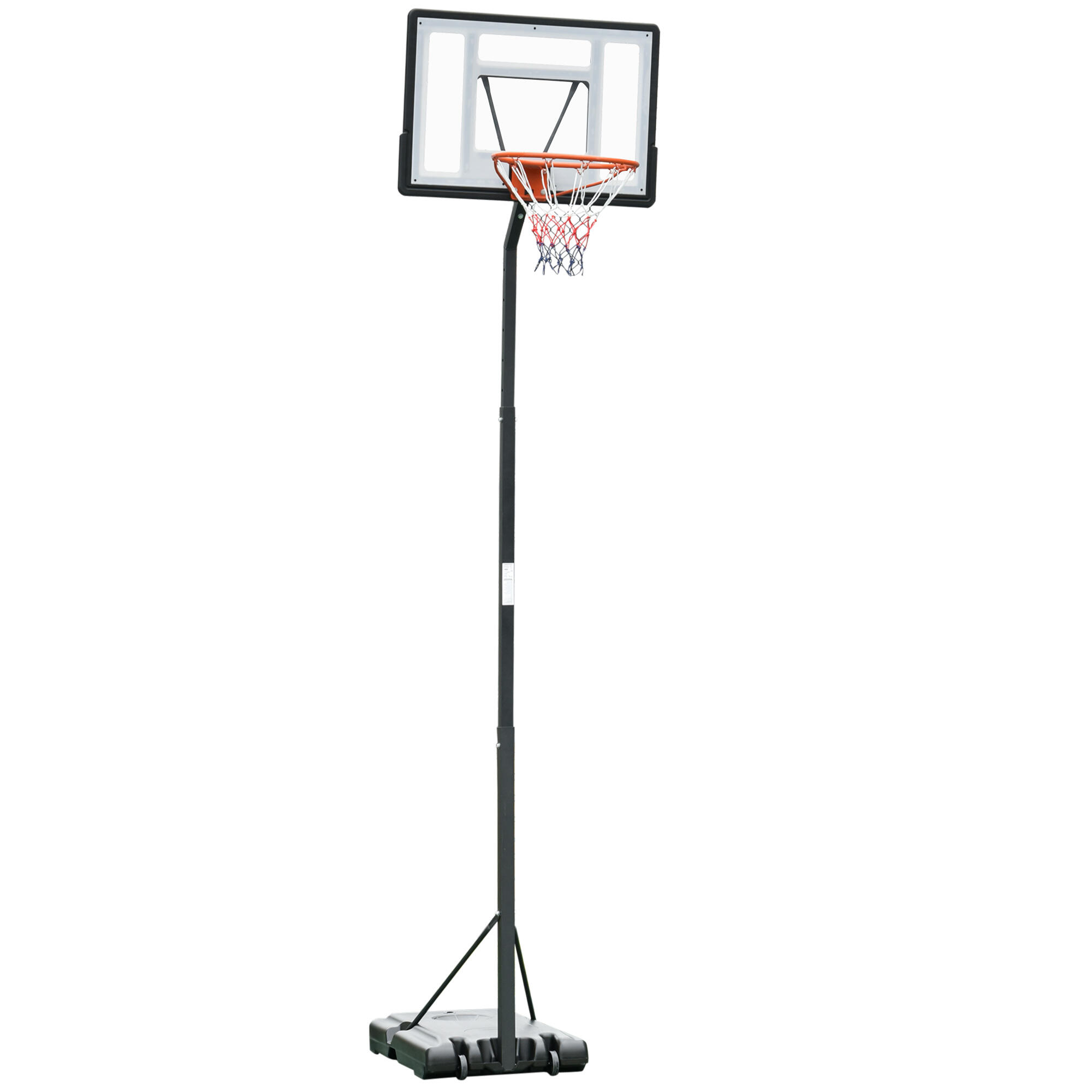HOMCOM HOMCOM Canestro Basket per Adulti con Altezza Regolabile - Nero