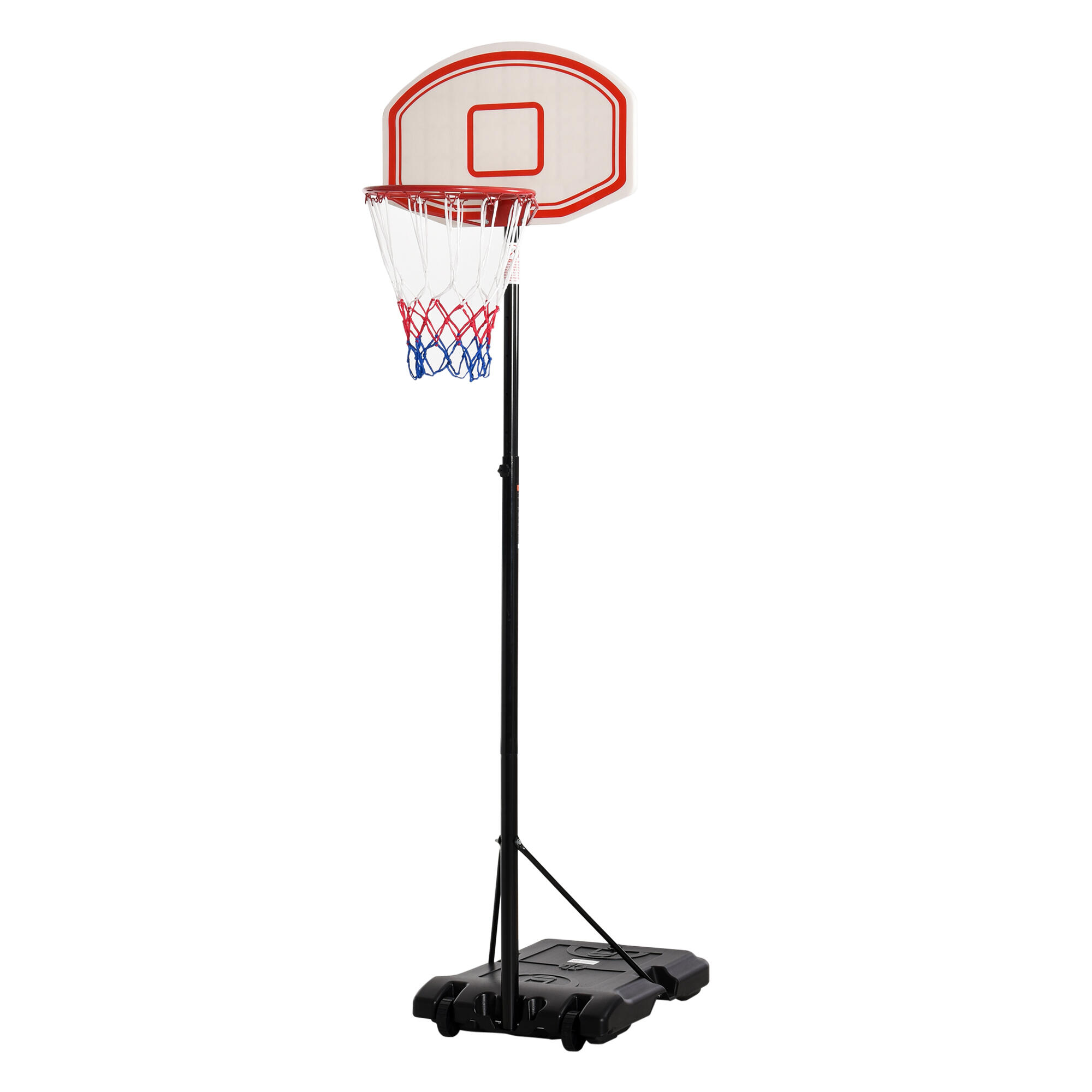 HOMCOM HOMCOM Canestro Basket Altezza Regolabile 5 Livelli 175-215cm, Nero