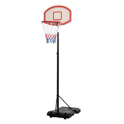 HOMCOM Canestro Basket Altezza Regolabile 5 Livelli 175-215cm. Nero