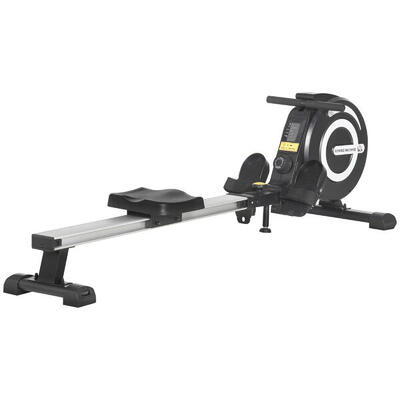 HOMCOM Vogatore Pieghevole Magnetico 8 Livelli Resistenza e Monitor 185x58x57cm