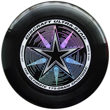 Disque Ultimate Frisbee - Ultra-Star noir adulte