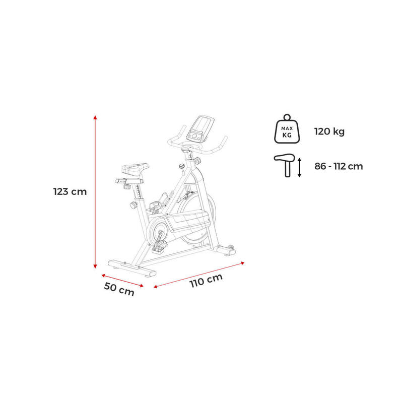 Rower spinningowy (koło zamachowe 18 kg) Spokey SHOTO