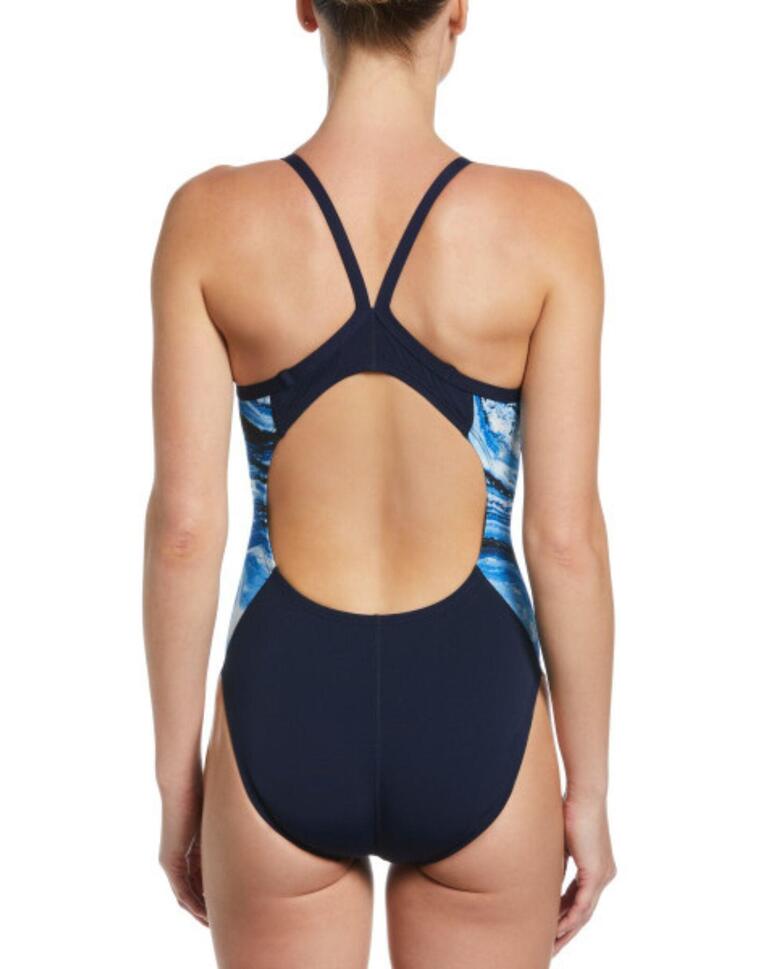 Strój pływacki jednoczęściowy damski Nike Multiple Print Racerback Splice One