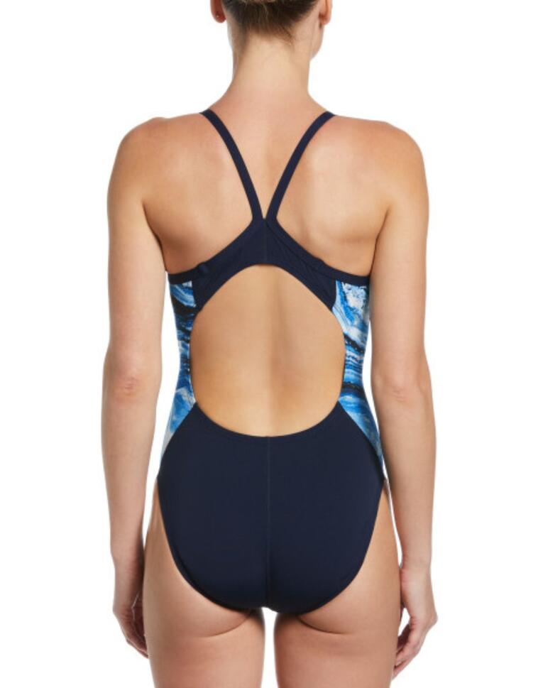 Strój pływacki jednoczęściowy damski Nike Multiple Print Racerback Splice One