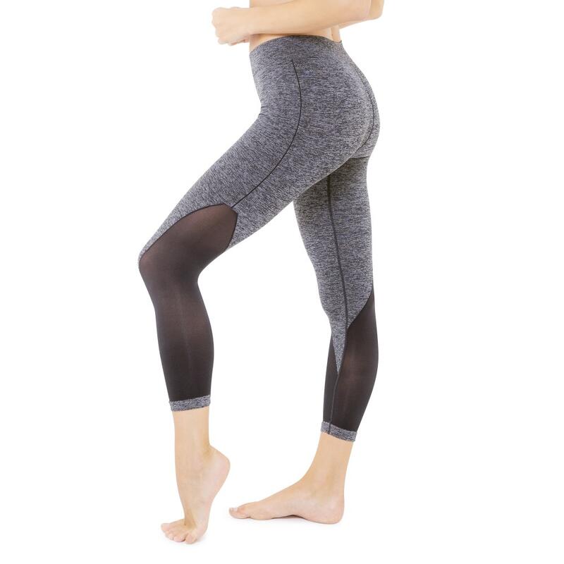 Cellutex Compressiebroek fitness 7/8 zwart-grijs