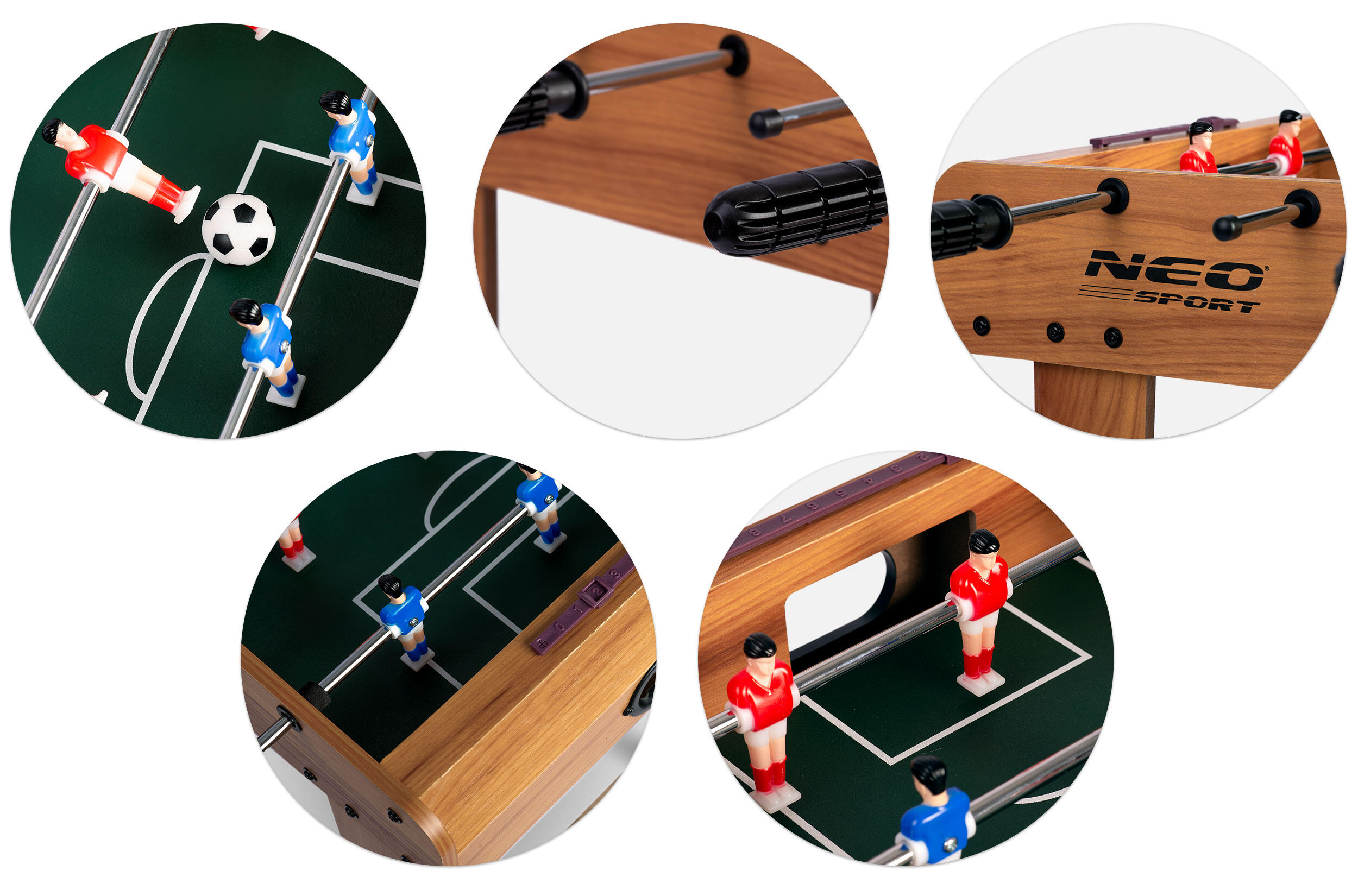 Piłkarzyki, stół do piłkarzyków, Neo-Sport NS-802 4/5