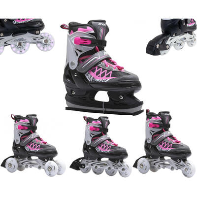 Rolki Wrotki Łyżwy Regulowane 4w1 dziecięce Enero Pro Led