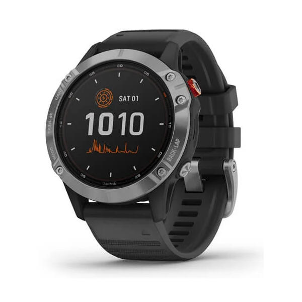 GARMIN Garmin Fenix 6 Solar Silver Heart Rate Monitor GPS Sports Watch - Refurbished