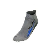 Chaussettes gym wellness adulte fitness antidérapante antibactérien gris bleu