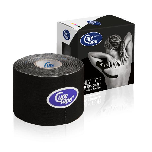 CureTape Classic zwart – kinesiologie tape (kinesiotape)