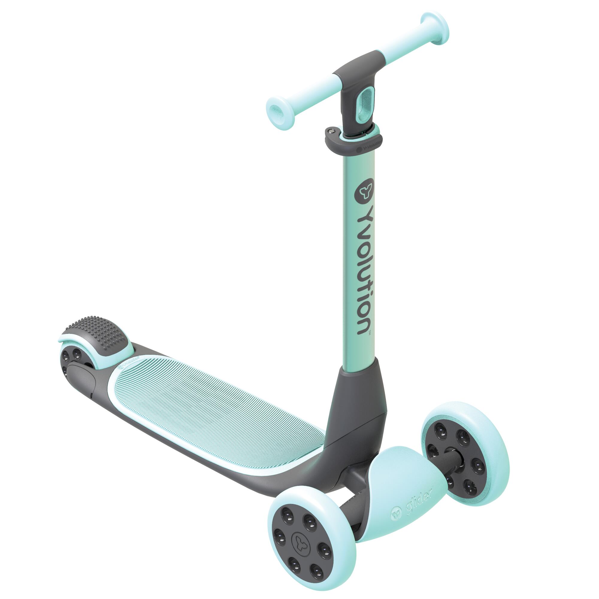 PATINETE Y CORREPASILLOS PARA NIÑOS 4 EN 1 YVOLUTION YGLIDER LUNA VERDE 2/7