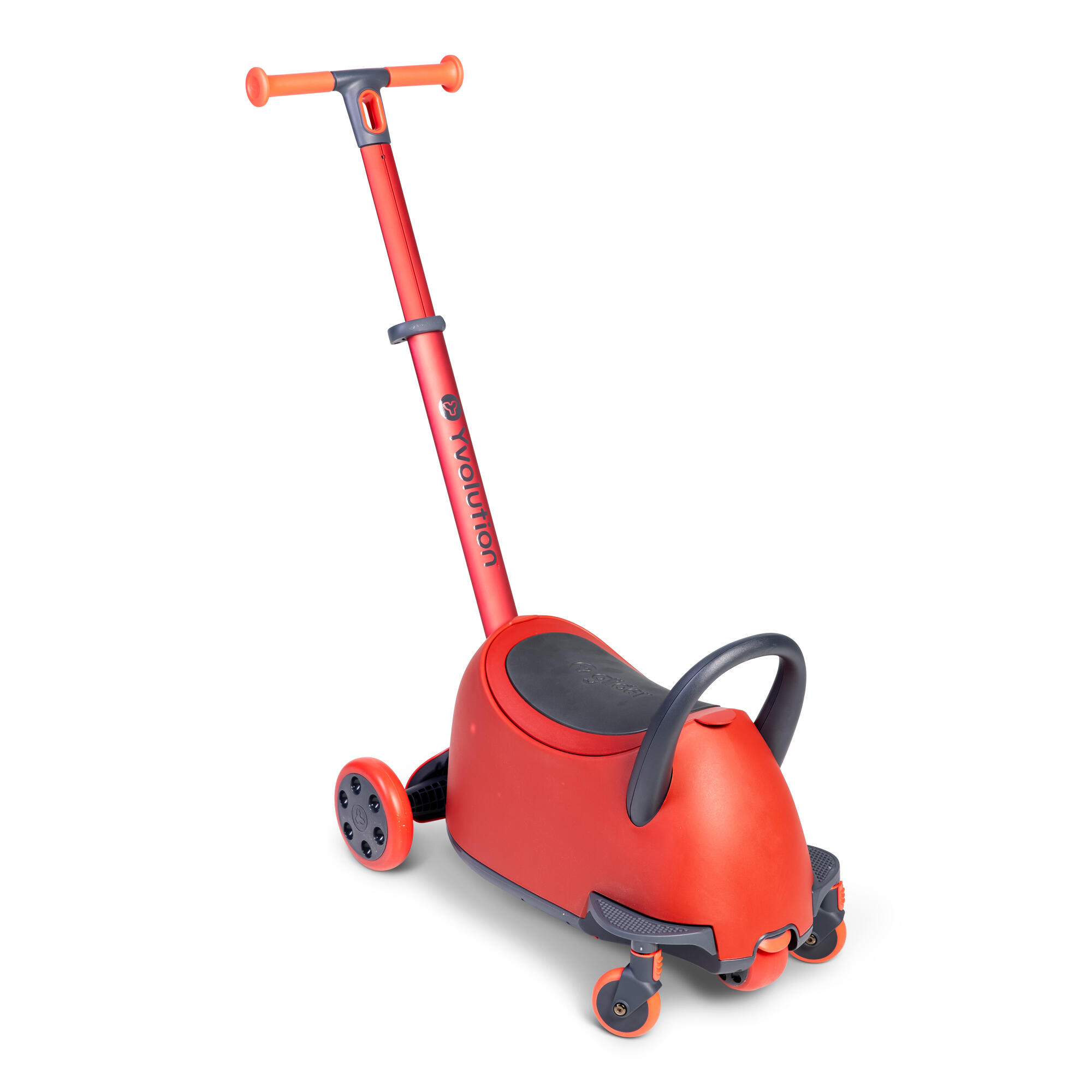 PATINETE Y CORREPASILLOS PARA NIÑOS 4 EN 1 YVOLUTION YGLIDER LUNA ROJO 2/7