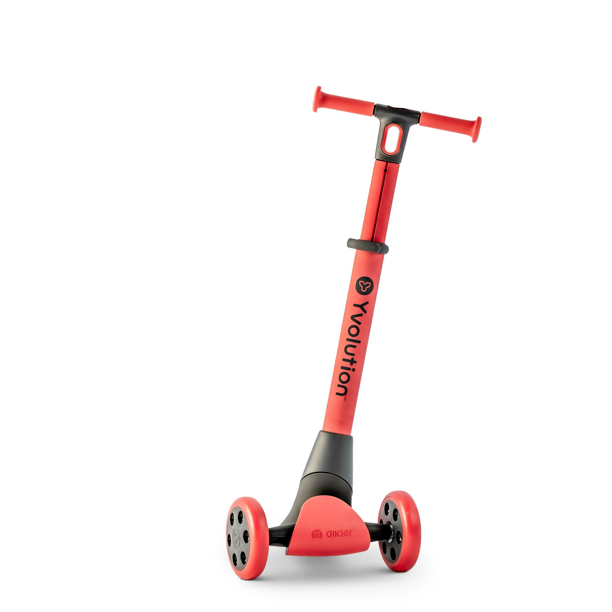 TROTINETE  DE 3 RODAS PARA CRIANÇAS YVOLUTION YGLIDER   VERMELHO 2/7