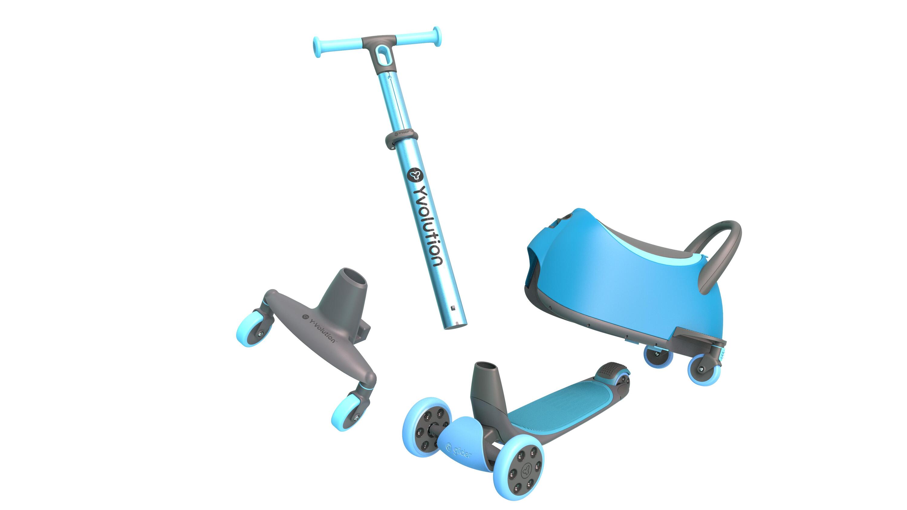 TROTINETE COM ASSENTO PARA CRIANÇAS 4 EM 1 YVOLUTION YGLIDER LUNA 2/5