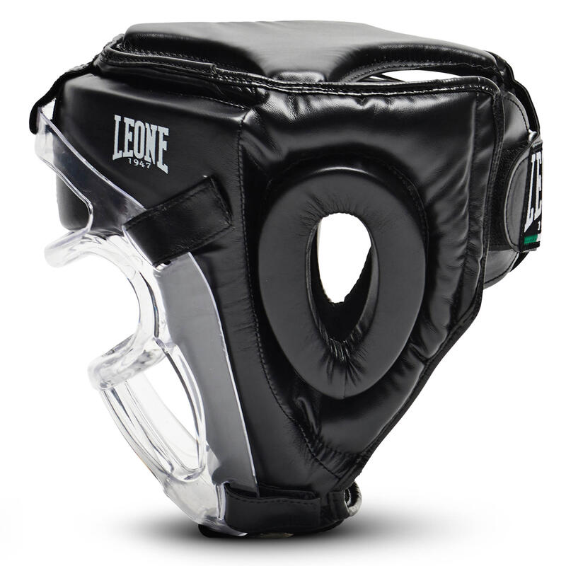 Casca cu grilaj Leone Neagra