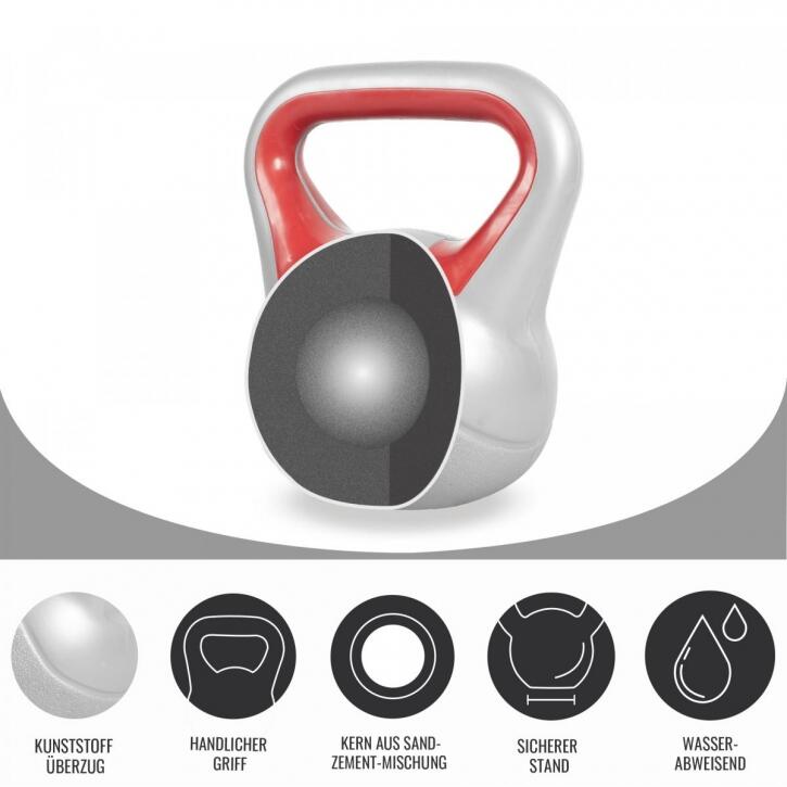 KETTLBELLS REVETEMENT EN PLASTIQUE | FITNESS ET MUSCULATION | 14KG ET 16KG 7/7