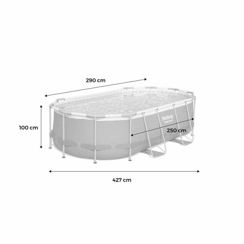 Piscine tubulaire  ovale 4x2m et accessoires  | sweeek