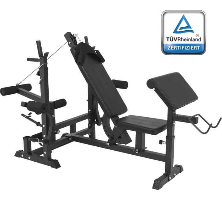 GORILLA SPORTS Hantelbank Kraftstation & Langhantelset 4/4