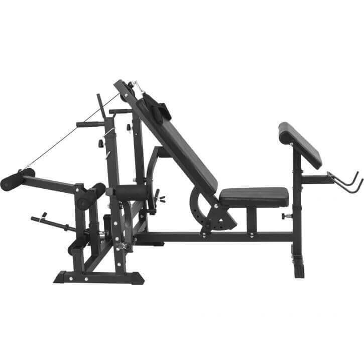 GORILLA SPORTS Hantelbank Kraftstation & Langhantelset 3/4