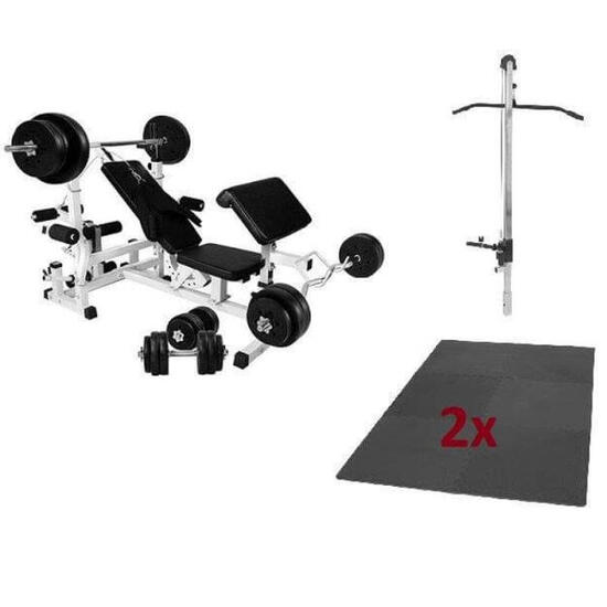 GORILLA SPORTS Hantelbank Kraftstation Homegym Set