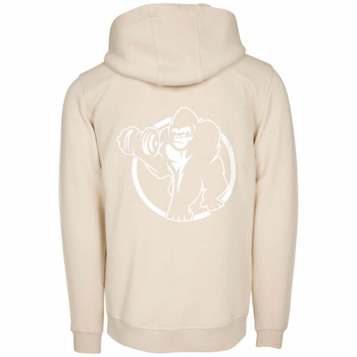 Felpa con cappuccio Gorilla Sports beige 65% cotone 2/2