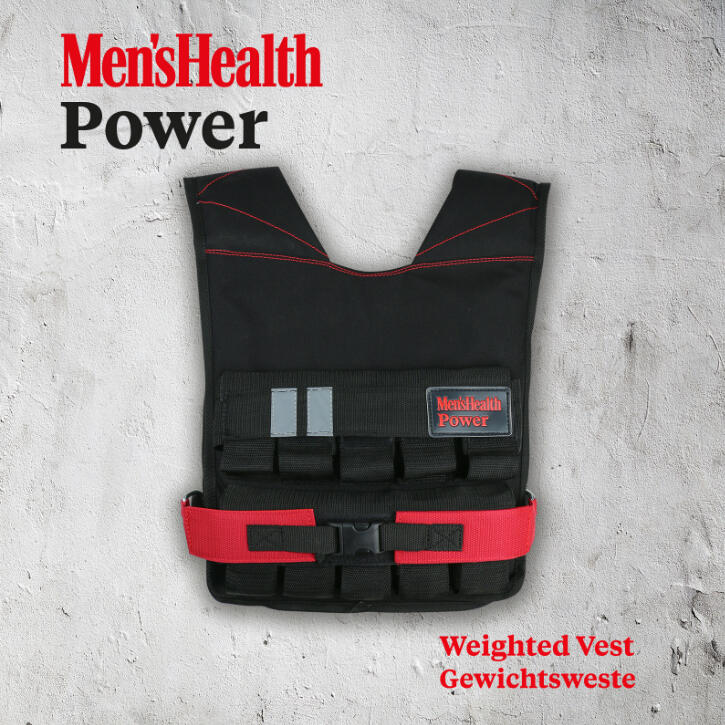 MEN'S HEALTH Men's Health Weight Vest, Gewichtsvest 20 kg, Hardlopen, Zwart