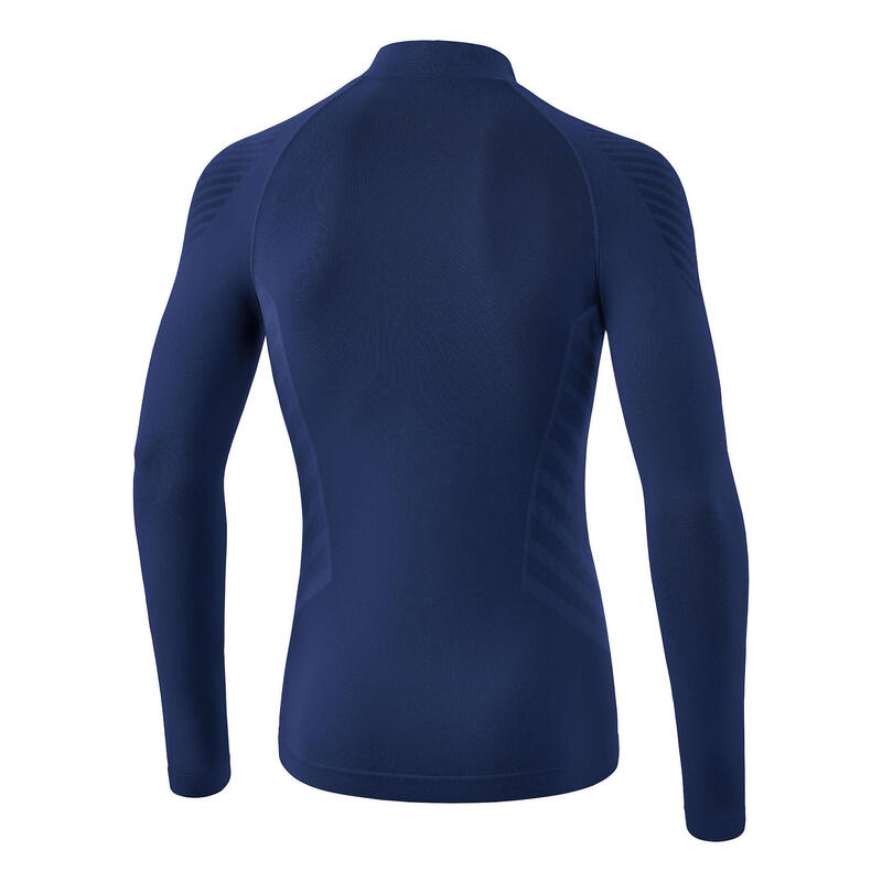 Tricou termic Erima Athletic cu mânecă lungă și guler, albastru