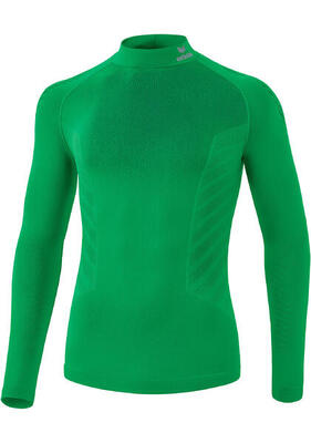 Erima athletic top met lange mouwen en col smaragd