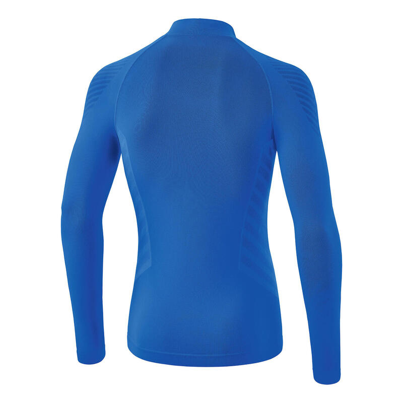 Tricou termic Erima Athletic mânecă lungă, guler ridicat, albastru