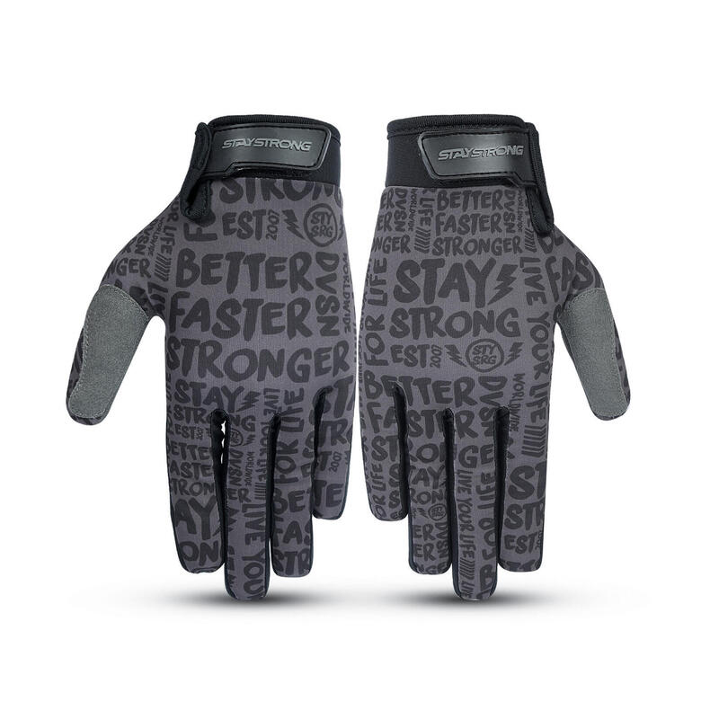 Kinder BMX Handschuhe - Stay Strong Sketch, schwarz