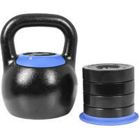 KETTLEBELL RÉGLABLE DE 16KG A 24KG | MUSCULATION | VERSION DESIGN NOIR/BLEU