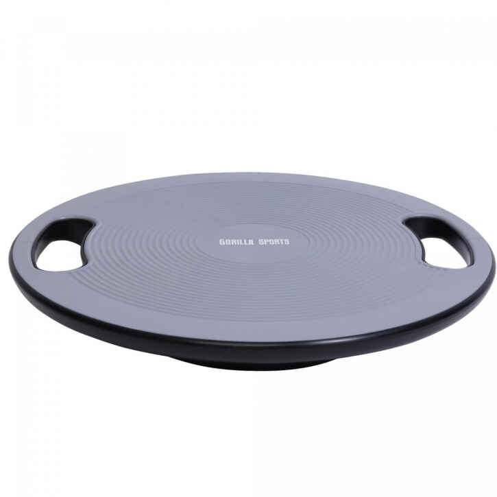 Balance Board mit Griffen in Schwarz/Dunkelgrau