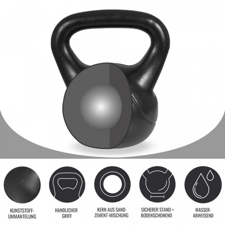 Kettlebell aus Kunststoff 2-20 KG