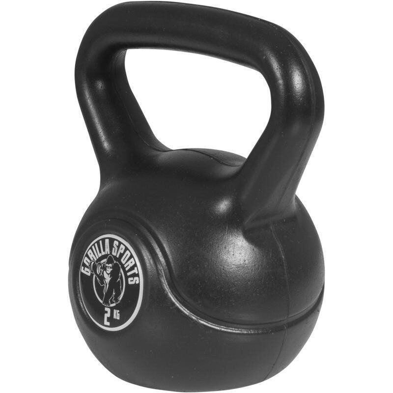 KETTLEBELL NOIR AVEC REVÊTEMENT PLASTIQUE | MUSCULATION| AU CHOIX DE 2KG À 20KG