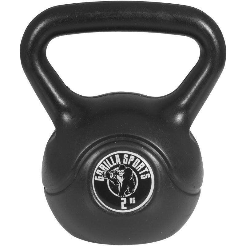 KETTLEBELL NOIR AVEC REVÊTEMENT PLASTIQUE | MUSCULATION| AU CHOIX DE 2KG À 20KG