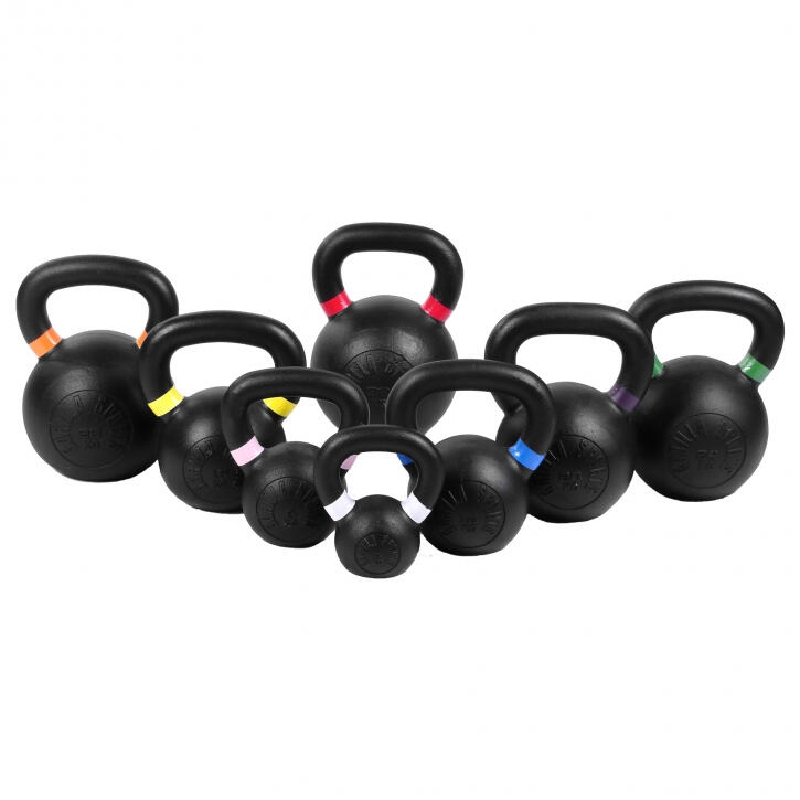 KETTLEBELL FONTE NOIR ET COULEUR | MUSCULATION | POIDS AU CHOIX DE 4KG À 32KG 6/6