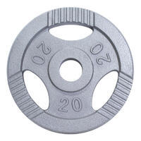 DISQUE OLYMPIQUE EN FONTE GRIS AVEC POIGNÉES 51MM | AU CHOIX DE 1,25KG À 20KG