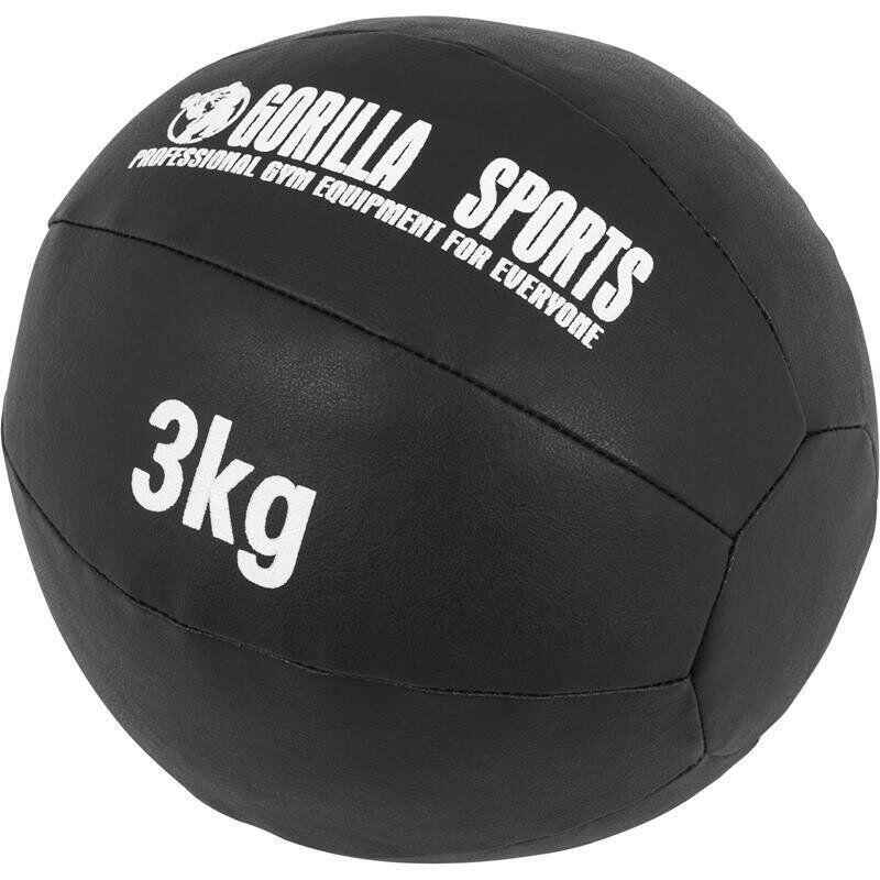 Medizinball aus Leder in Schwarz 1 - 10 kg