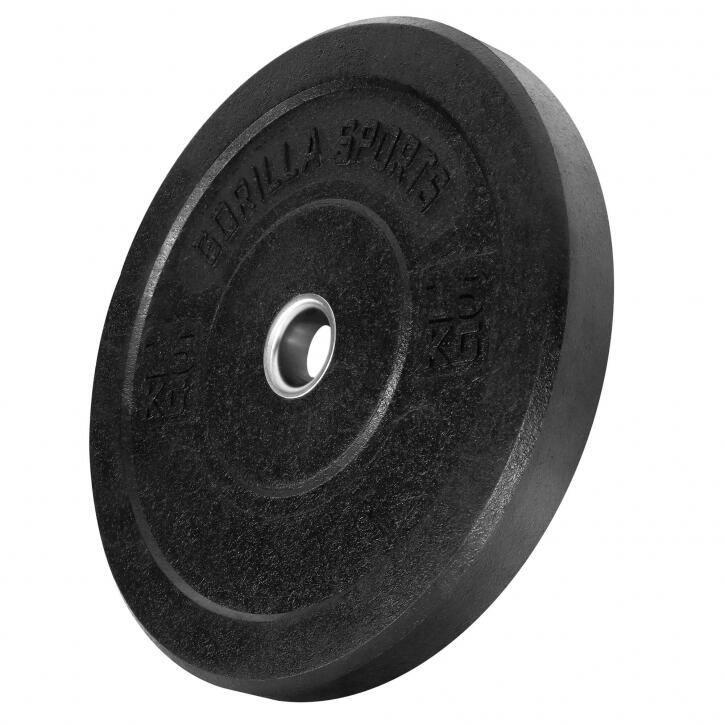Gorilla Sports Bumper Plate - Halterschijf - 15 kg - Rubber - 50 mm