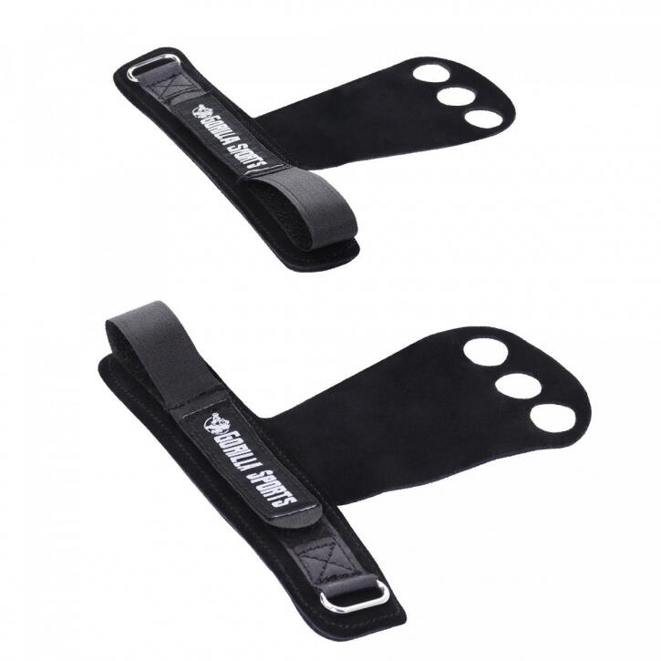 Par Agarraderas Accesorio Musculación Negro Talla S