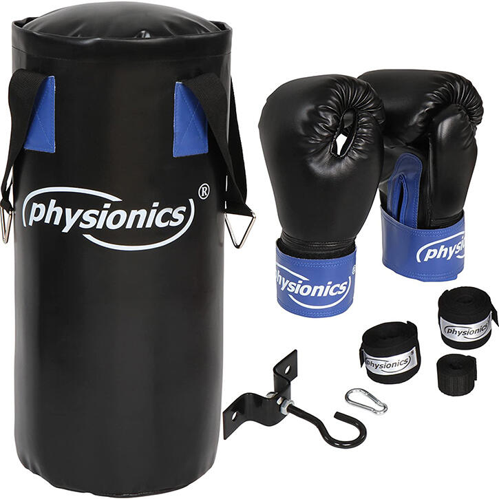 Set sac de box pentru copii cu manusi de box, Physionics