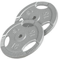 DISQUE DE MUSCULATION FONTE GRIP | DIAM 31MM | GRIS | AU CHOIX DE 1,25KG À 20KG