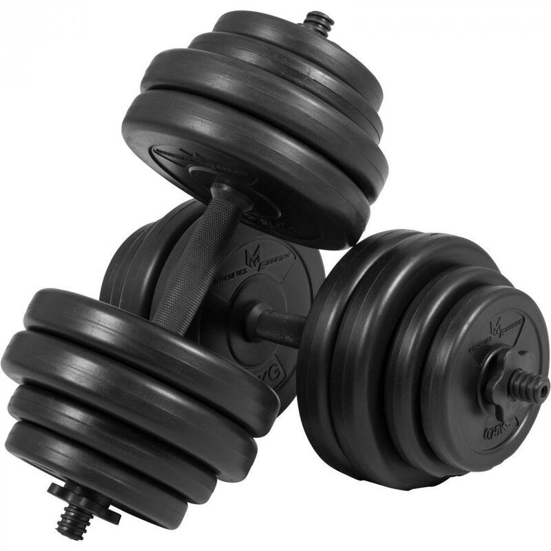 Kit Mancuernas 30Kg Con Discos De Plástico | 25Mm