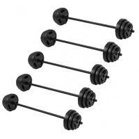5 KIT HALTÈRES AÉROBIC DE 20KG DISQUES ET BARRES | DIAM 30MM | MUSCULATION
