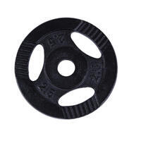 DISQUE DE MUSCULATION FONTE NOIR AVEC POIGNÉES 31MM | AU CHOIX DE 1,25KG À 20KG