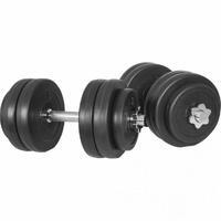 KIT HALTÈRES COURT DE 30KG AVEC DISQUES PLASTIQUES | MUSCULATION | 30MM/31MM