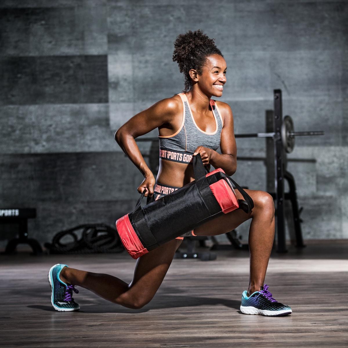 Fitness bag noir/rouge - Sac lesté 25kg 5/7