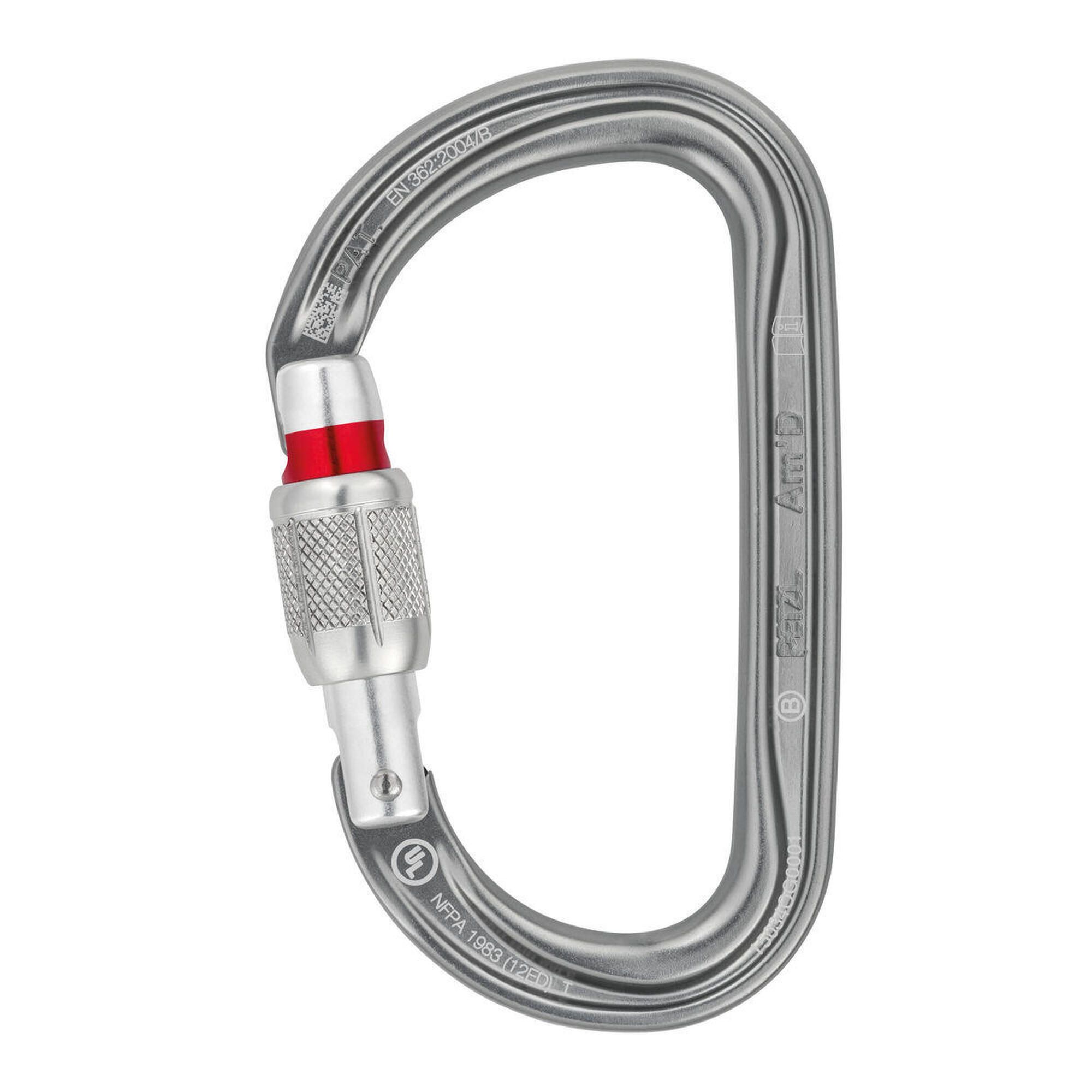 Mousqueton Petzl AmD Screw Lock alu 7000 with red witness 1/4