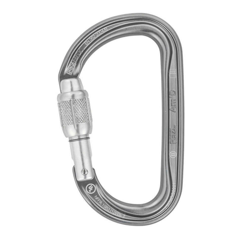 Karabinek wspinaczkowy Petzl Am'D Screw-Lock - silver