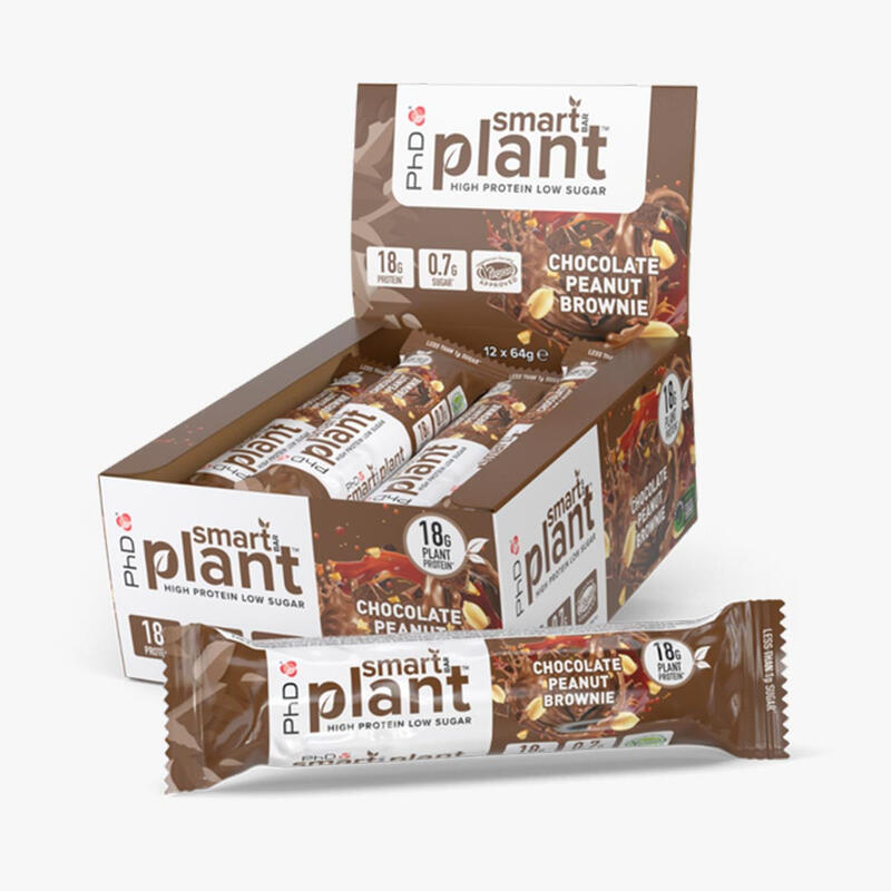 Boîte smart bar plant (12X64g) - Peanut Brownie